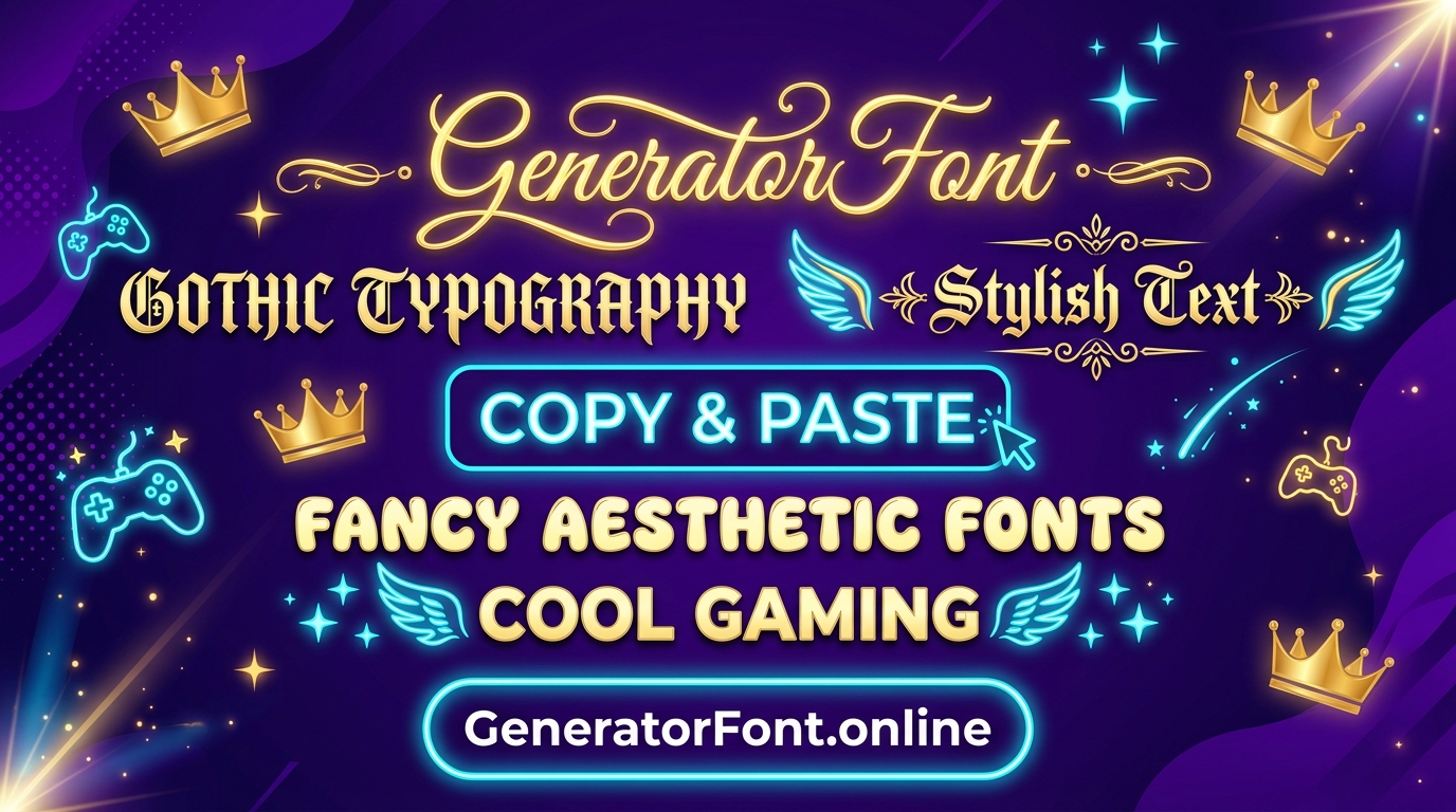 GeneratorFont.online Fancy Text Generator & Aesthetic Typography Showcase